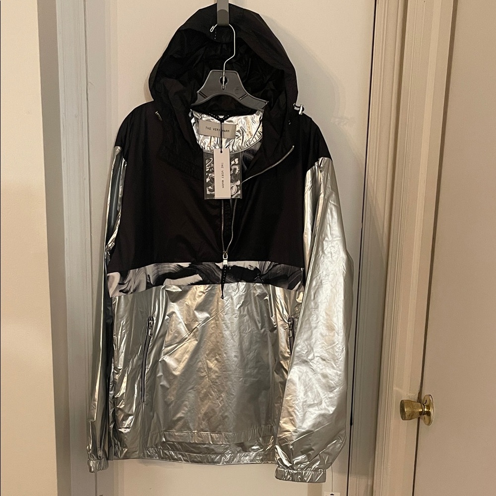 Silver and Black Lightweight Jacket